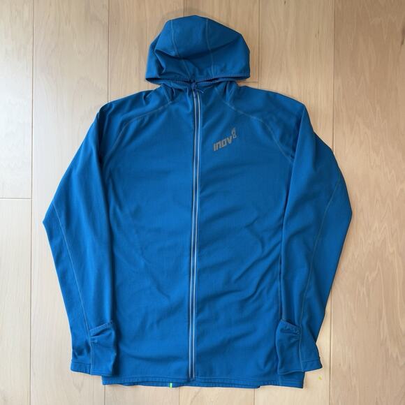 Inov8 VentureLite Mid Hoodie L Blue Full Zip Lightweight Hooded Outerwear - Picture 2 of 10